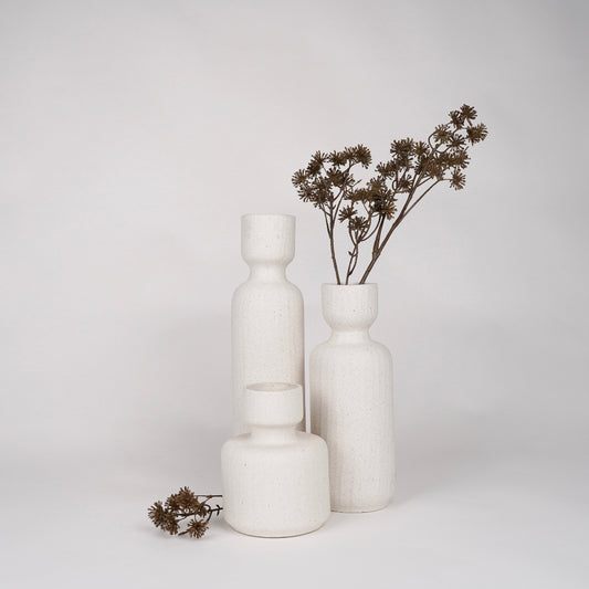 Alena White Chalk Vase 35cm