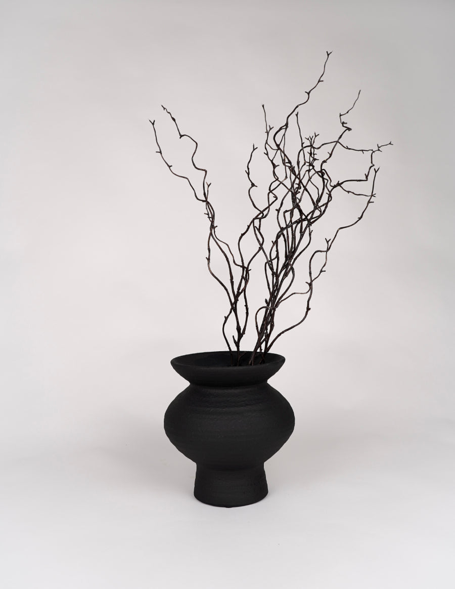 Ola Black Vase 23cm