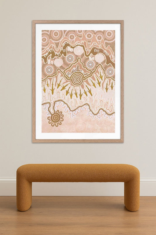 Birrbay Connection Blush Pink Print