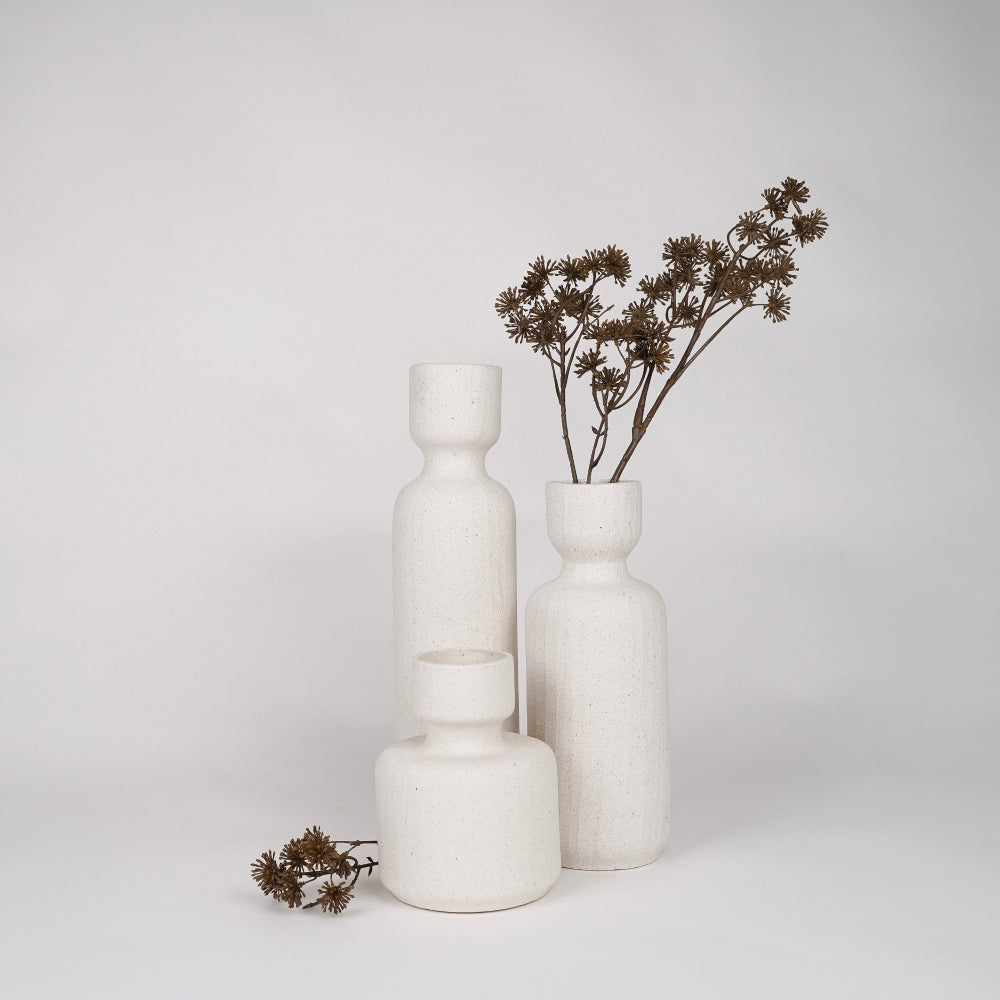 Alena White Chalk Vase 26cm