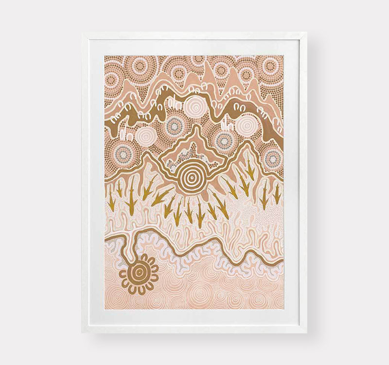 Birrbay Connection Blush Pink Print