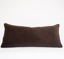 Koa Chocolate Velvet Lumbar Cushion Cover