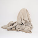 Luca Boho Beige Linen Throw