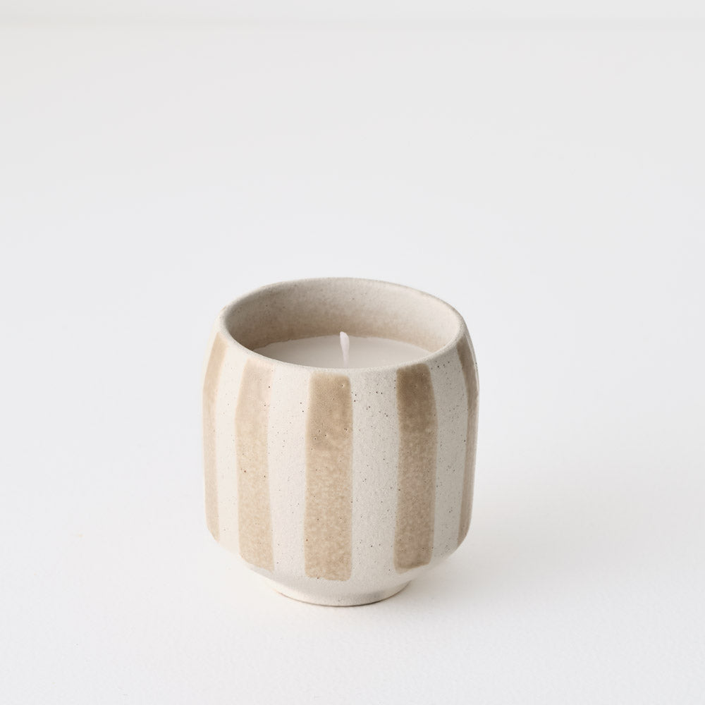 Oreio Sand Striped Candle (8cm)