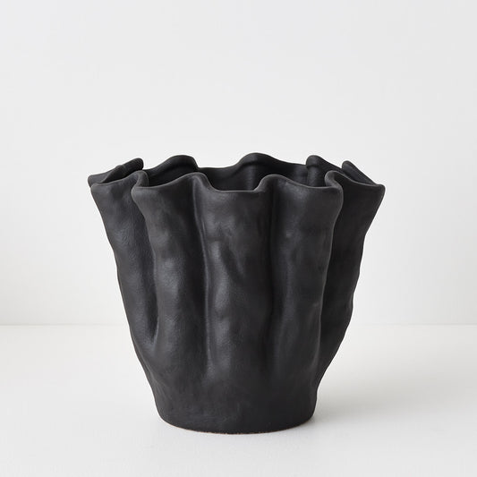 Ena Black Vase 21cm