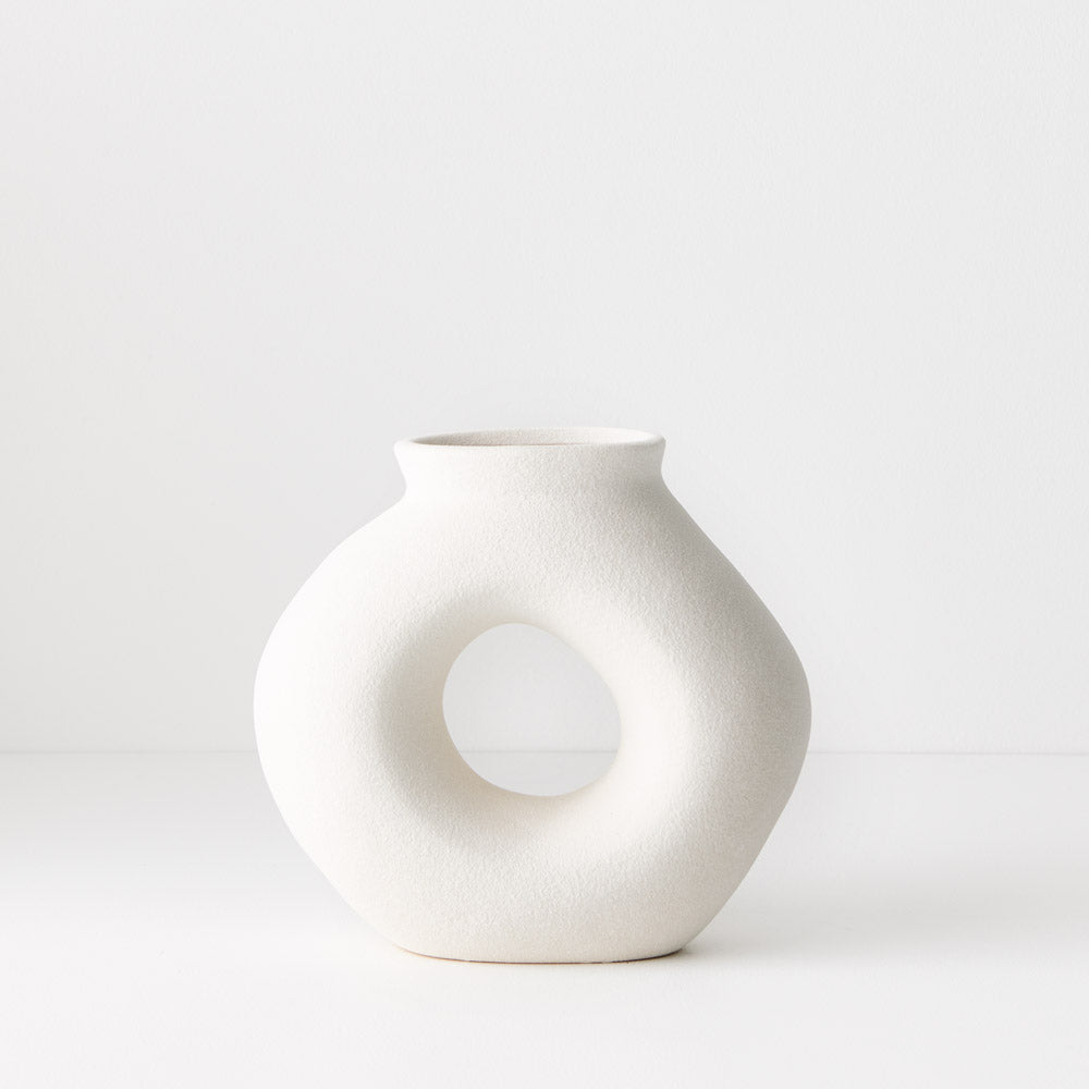 Nadika White Vase 18cm