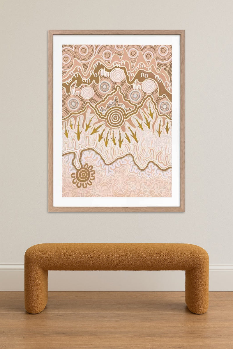 Birrbay Connection Blush Pink Print