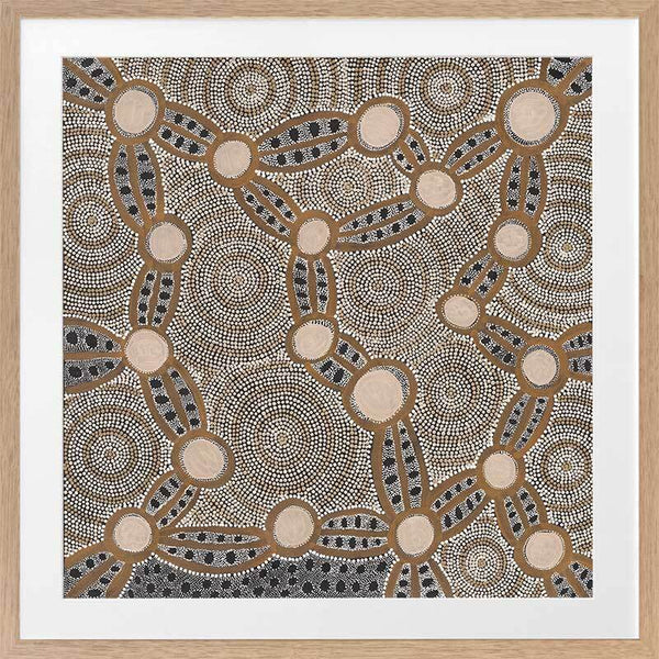 Wanakiji Jukurrpa Brown Print