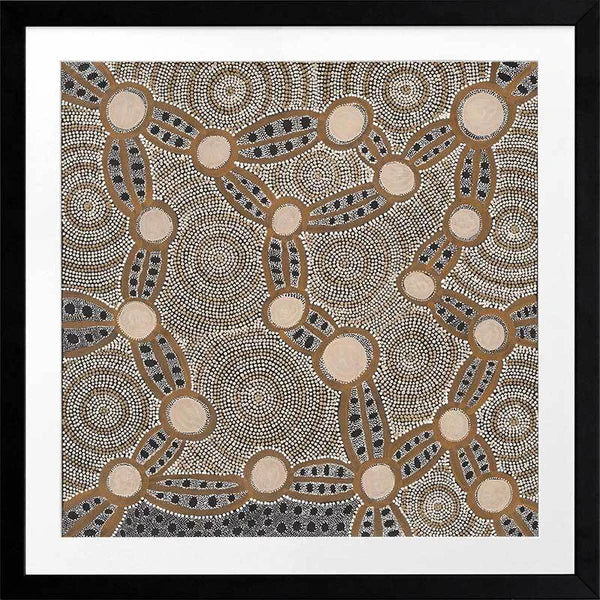 Wanakiji Jukurrpa Brown Print