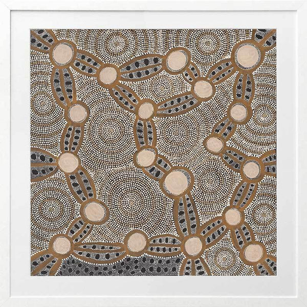 Wanakiji Jukurrpa Brown Print