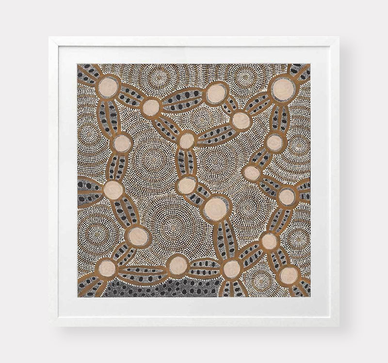 Wanakiji Jukurrpa Brown Print